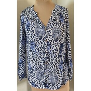 Lilly Pulitzer Heart and Sole Elsa Blouse- Size XS